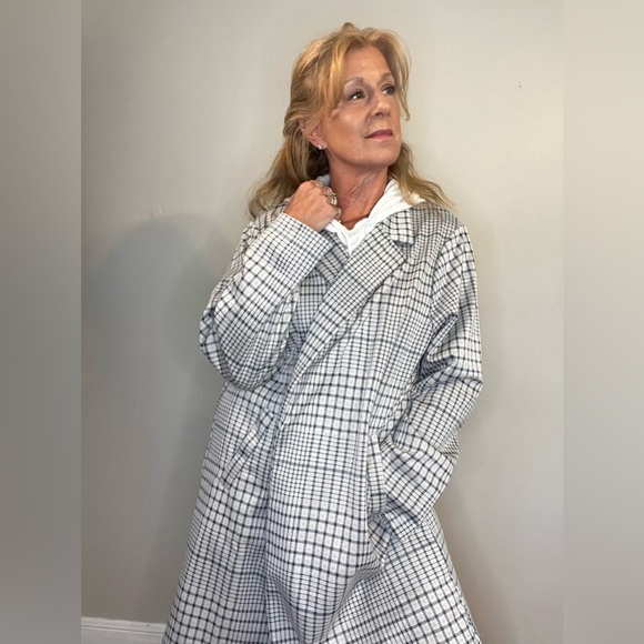 Long length plaid blazer/jacket - Picture 5 of 14